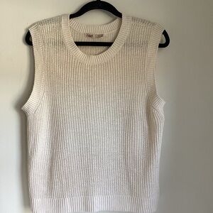 Faherty Miramar Linen Sweater Tank Womens Small Summer Sand